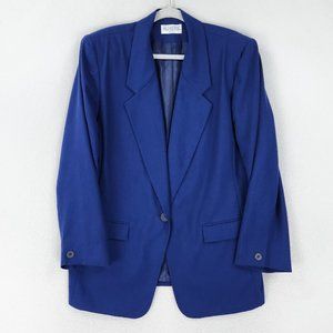 Pendleton Jacket Womens 20 Blue Single Button Plus Size Sophisticates Career